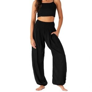 Lotus & Luna Black Harem Pants size small